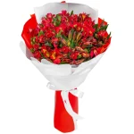 Букет из 25 красных альстромерий